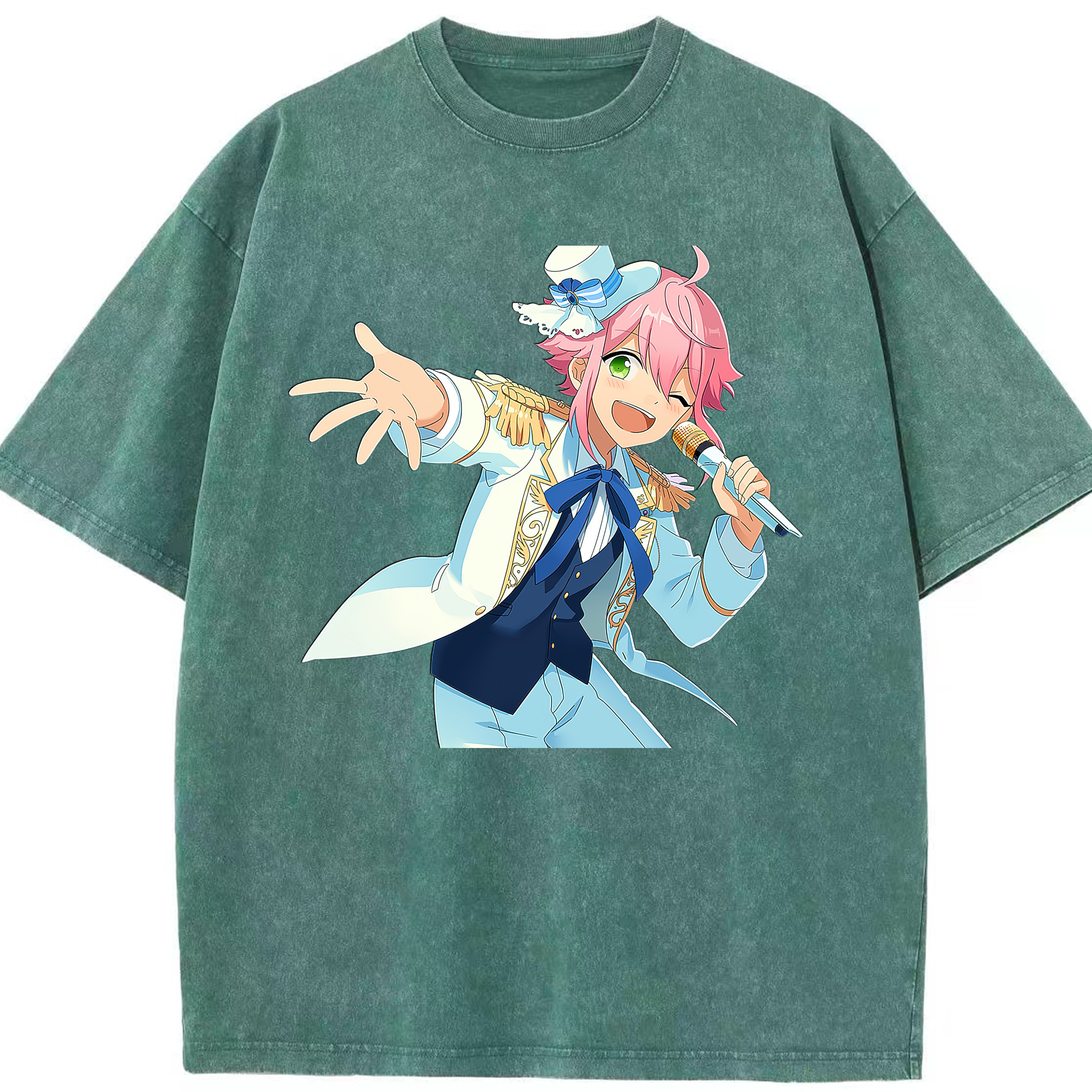 （画像用） あんさんぶるスターズ! Ensemble Stars 綿100% ヴィンテージ風 半袖Tシャツ（フロントプリント）